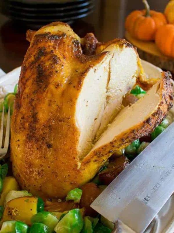 Keto Thanksgiving Dinner Roasted Turmeric Spiced Turkey Breast