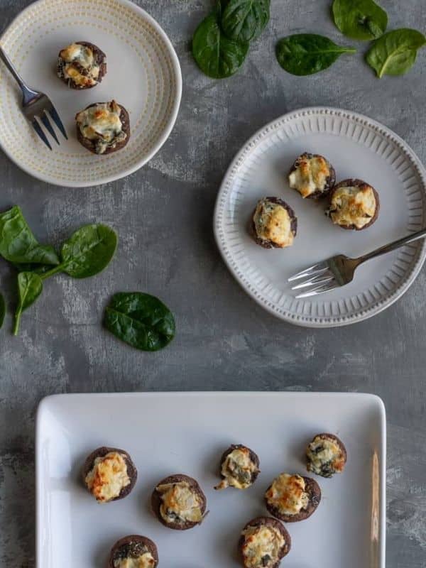 Spinach Stuffed Mushrooms with Artichokes