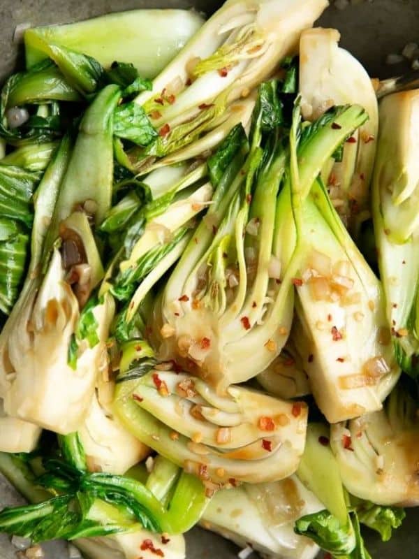 Keto Vegetarian Sides 10 Minute Garlic Bok Choy Recipe