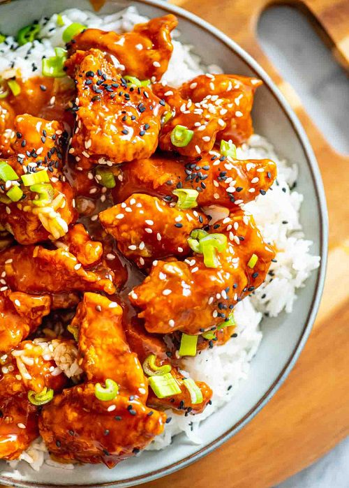 Chinese Recipes With Chicken Air Fryer Orange Chicken - Crispy Air Fried Chicken in Orange Sauce