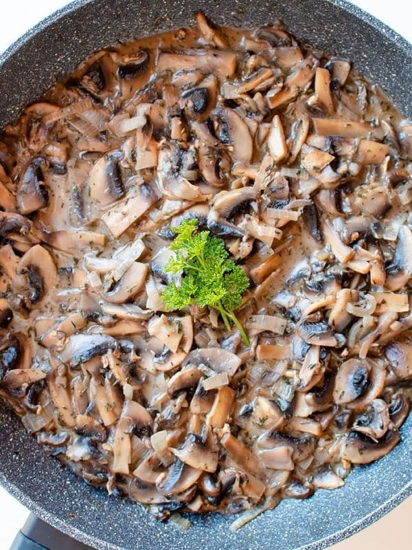 Keto Vegetarian Sides Creamy Mushrooms Recipe