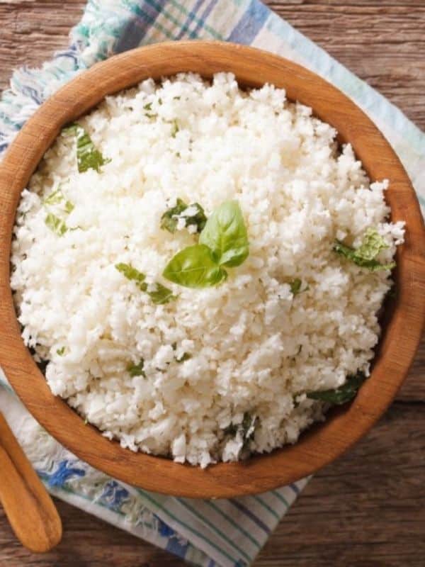 Keto Vegetarian Sides Cauliflower Rice Recipe (low carb)