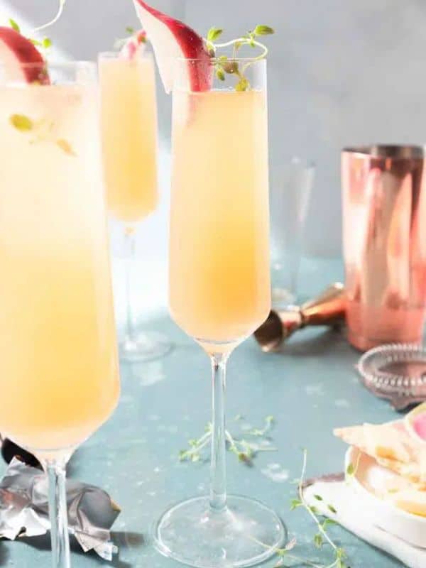 Pear and Gin Prosecco Cocktail