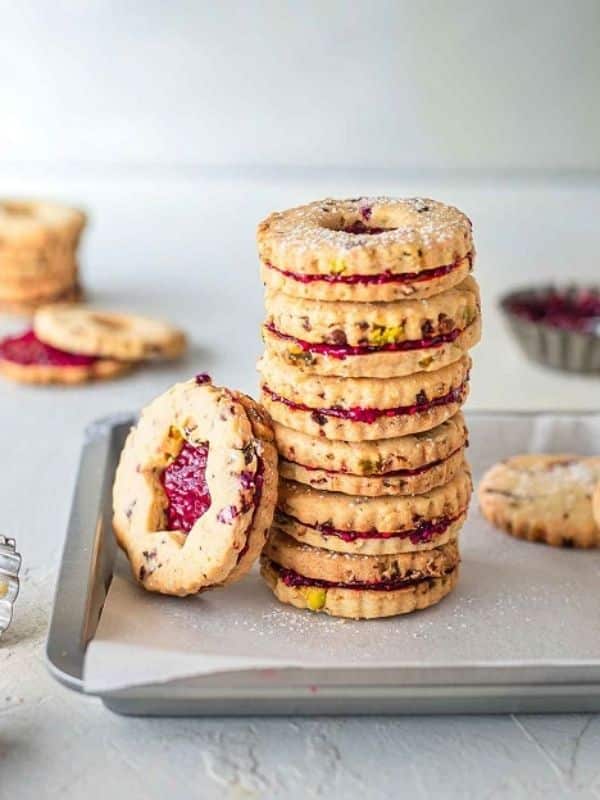 Pistachio and Cranberry Vegan Christmas Cookies