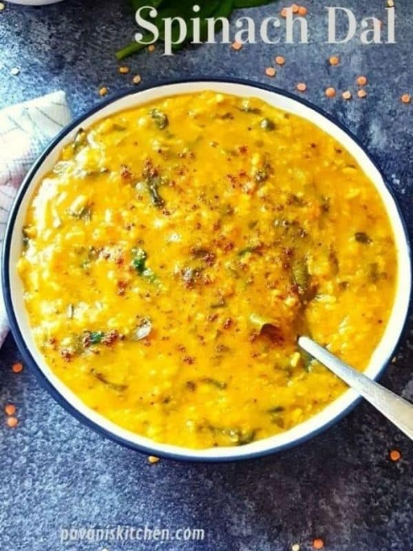 Spinach Dal In Instant Pot + Video