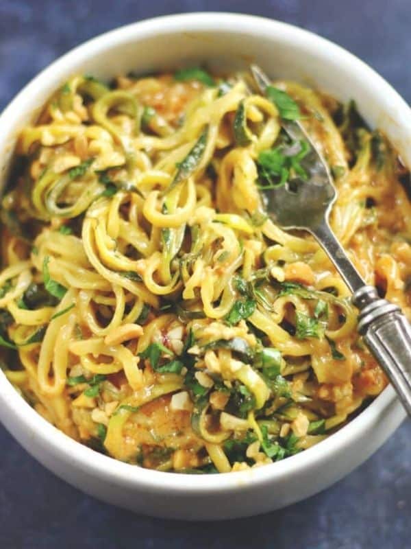 Zucchini Noodles with Peanut Sauce