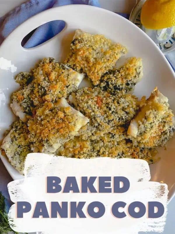 Baked Panko Cod with Lemon and Dill