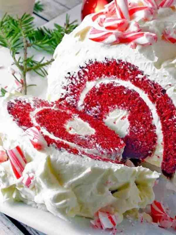 Easy Red Velvet Christmas Cake Roll
