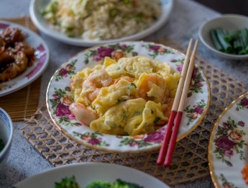 Chinese Seafood Recipes Quick But Delicious Egg and Prawn Stir Fry