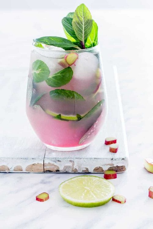 Rum Cocktails Rhubarb mojito