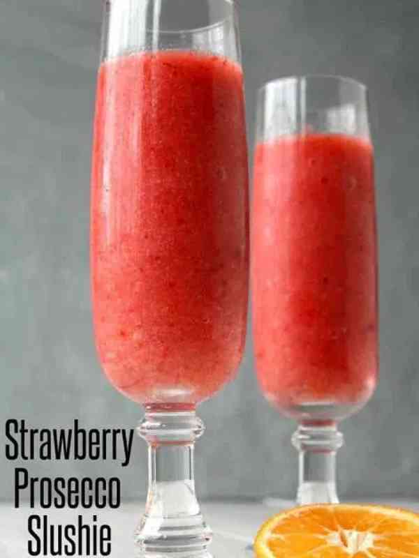 Strawberry Prosecco Slushie Cocktail