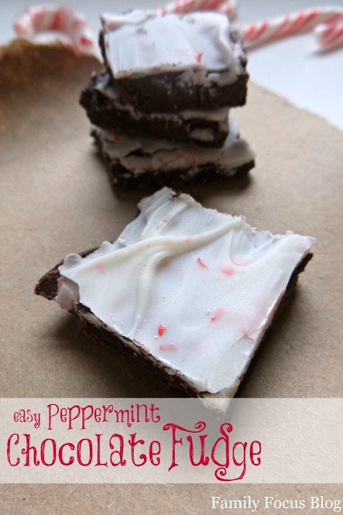Super Easy Chocolate Peppermint Fudge Recipe