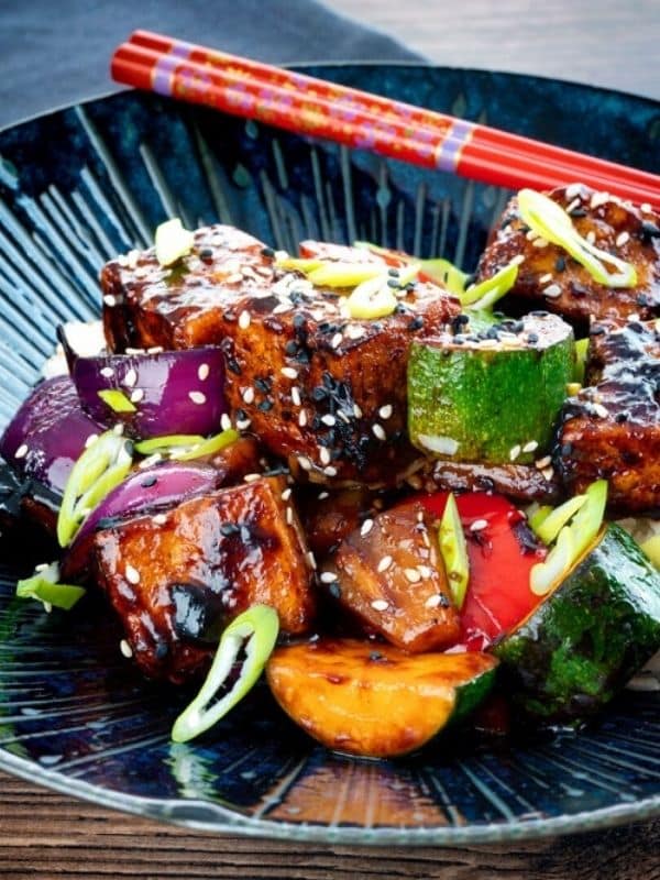 Sweet and Sour Tofu with Vegetables & Pineapple