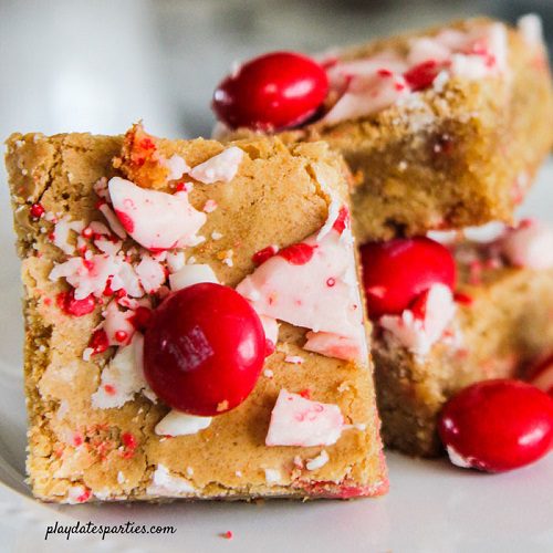 White Chocolate Blondies with Peppermint
