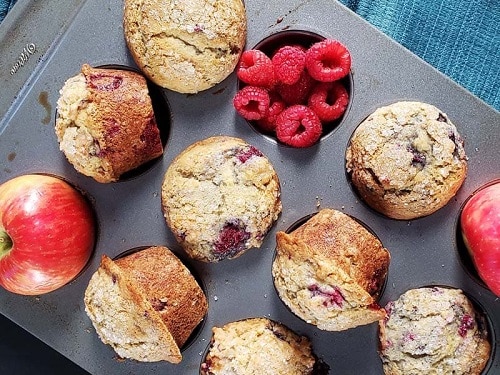 Apple and Raspberry Muffins