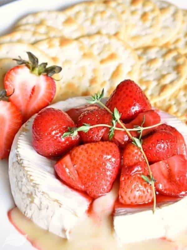 Baked Brie with Balsamic Roasted Strawberries