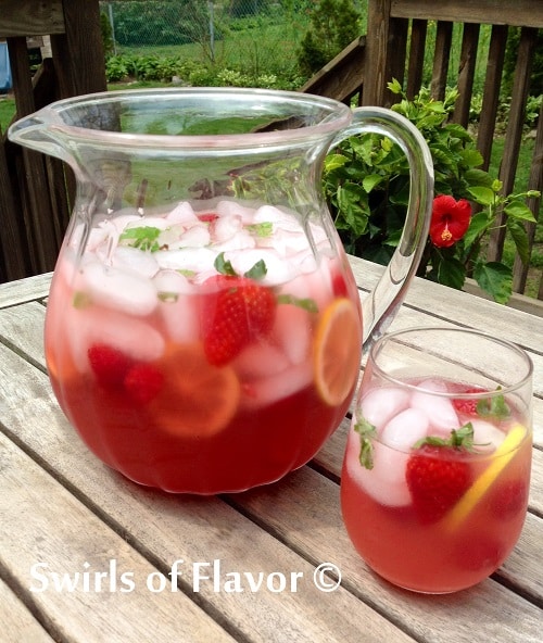Berry Pink Lemonade Prosecco Punch