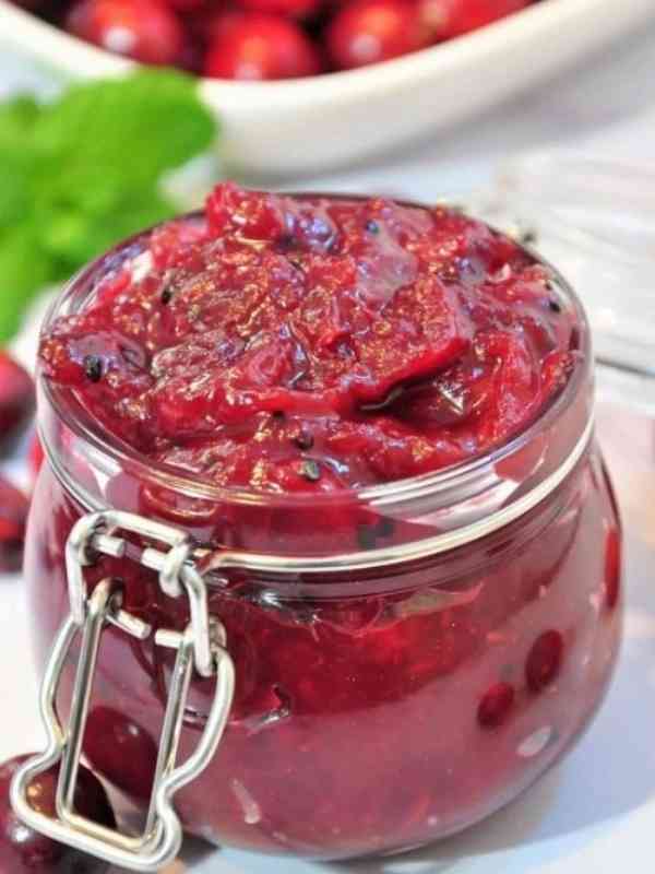 Cranberry Chutney - Indian Condemets Style