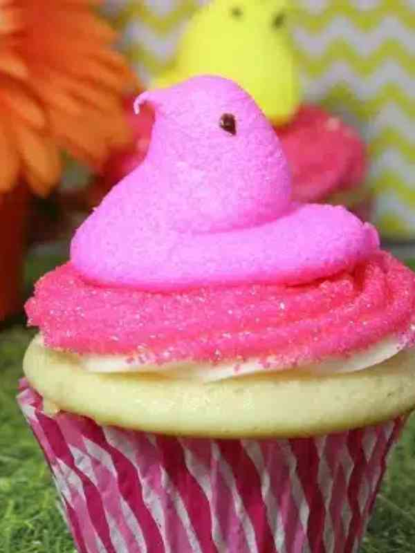 Easter Peeps Marshmallow Cupcakes