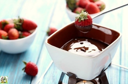 Valentine's Day Dessert Easy Dairy Free Chocolate Fondue Recipe