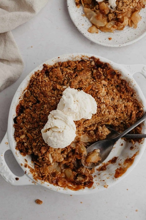 Harvest Pear and Apple Crisp with Ginger Oat Topping
