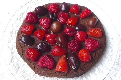 Valentine's Day Dessert Oven Baked Chocolate Pancake