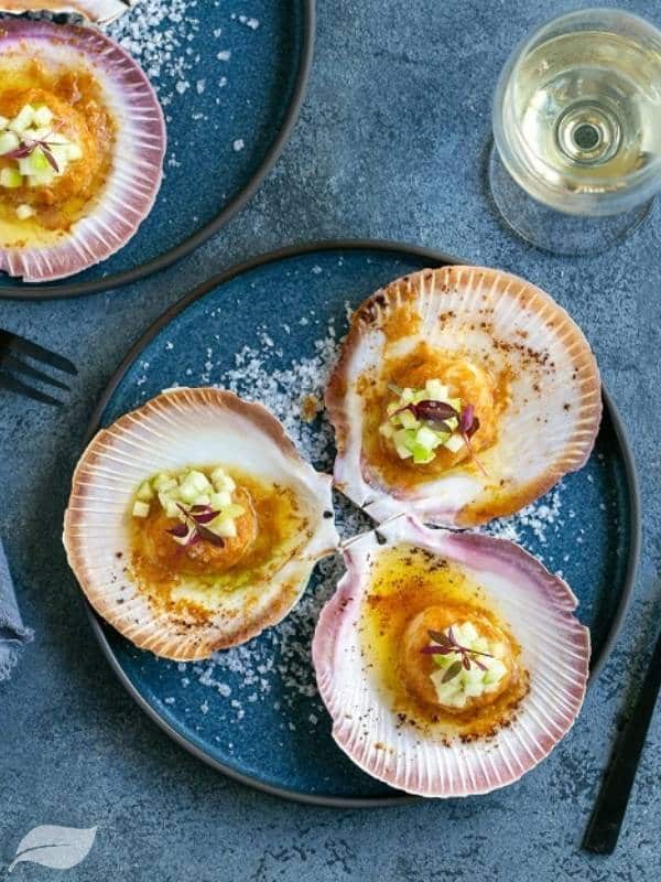 Oven Baked Scallops with Miso and Ginger Butter