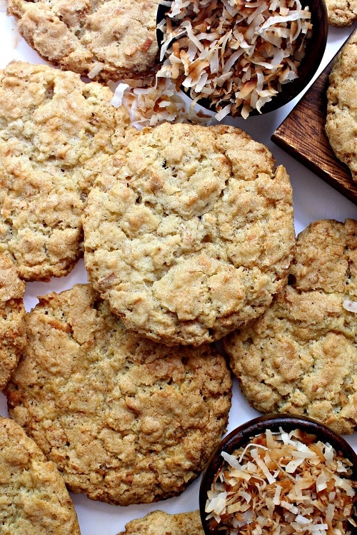 Coconut Cookie Recipes Roasted Coconut Crunch Cookies