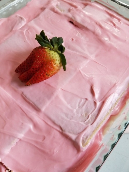Strawberries N Cream Eclair Cake