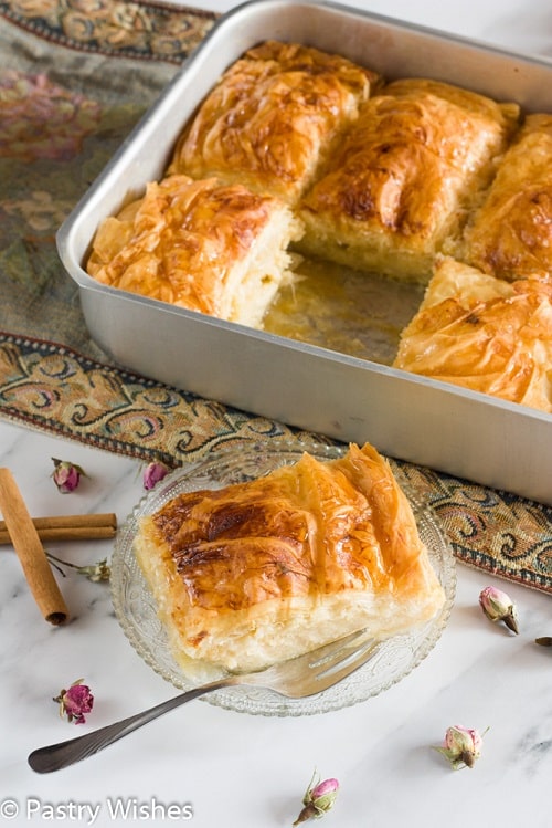 Traditional Greek Custard Pie Galaktoboureko