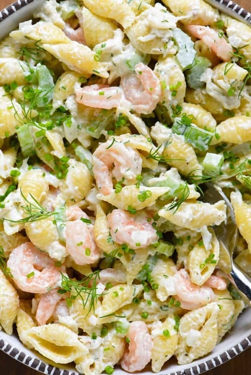 Seafood Pasta Salad (with Crab and Shrimp)