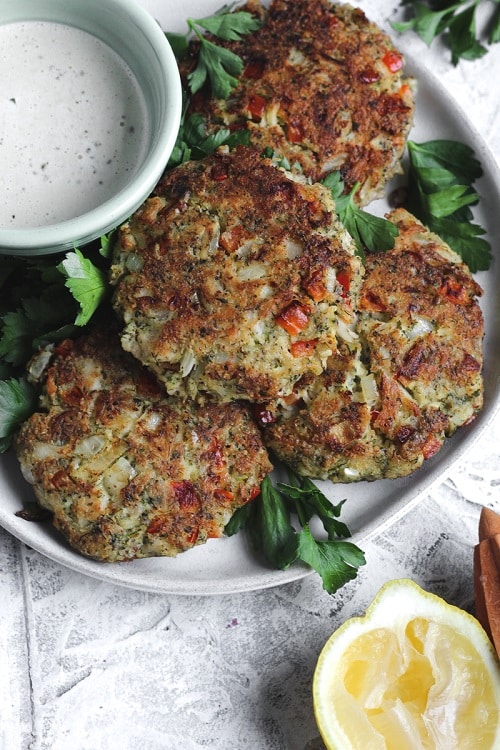 Whole30 Crab Cakes with Tartar Sauce