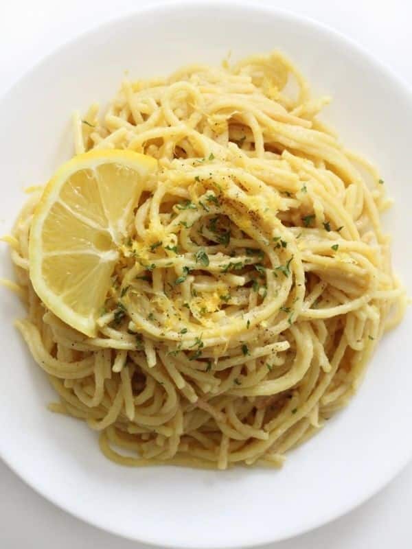 vegan pasta al limone (gluten-free, allergy-free)