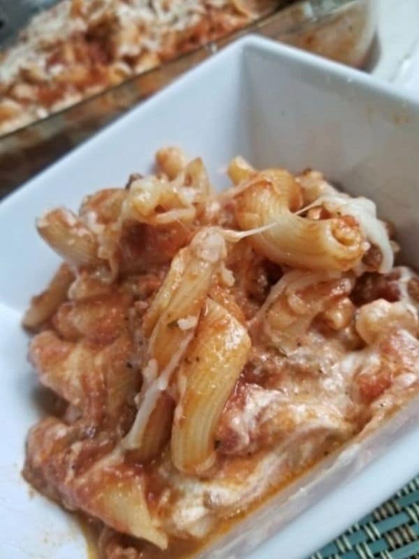 Baked Campanelle with Meat Sauce