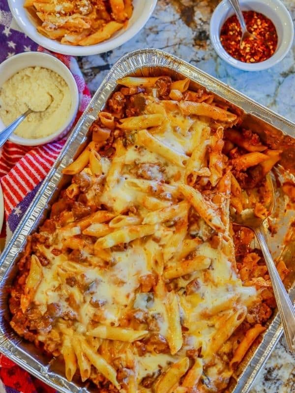 Baked Penne Pasta With Meat Sauce