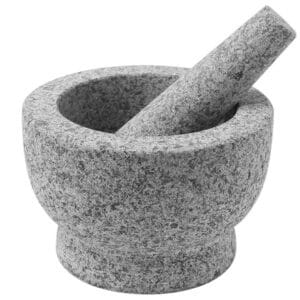 ChefSofi Mortar and Pestle Set - 6 Inch - 2 Cup Capacity