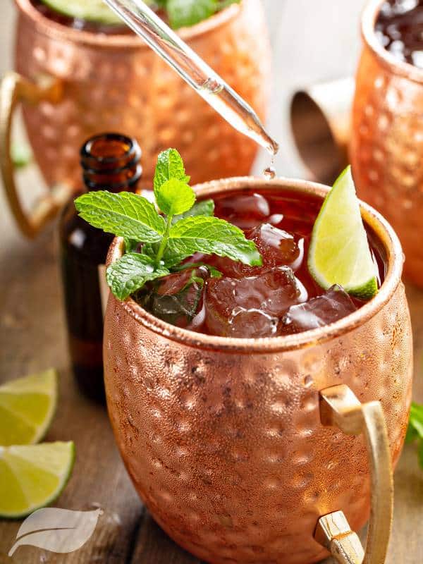 Classic Moscow Mule from an elevated angle