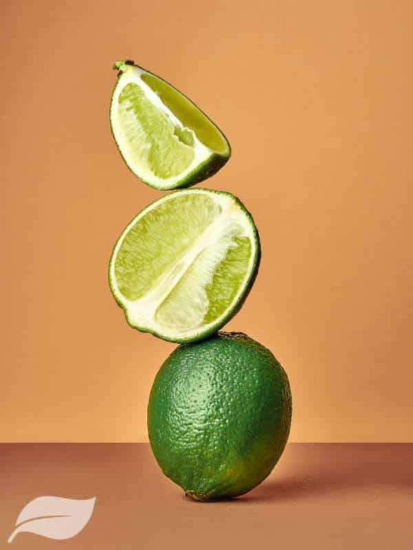 lime wedges balanced on top of each other