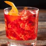 negroni cocktail with a twist of orange