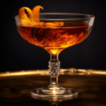 Hanky panky cocktail on a silver tray