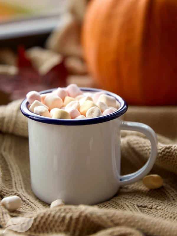 Marshmellows for a Pumpkin Spice latte in a mug