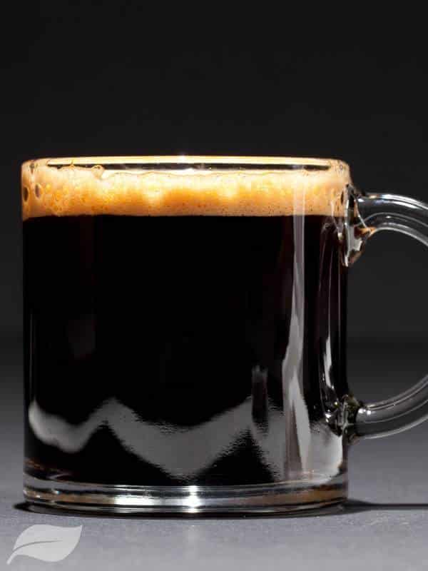 Strong brewed coffee