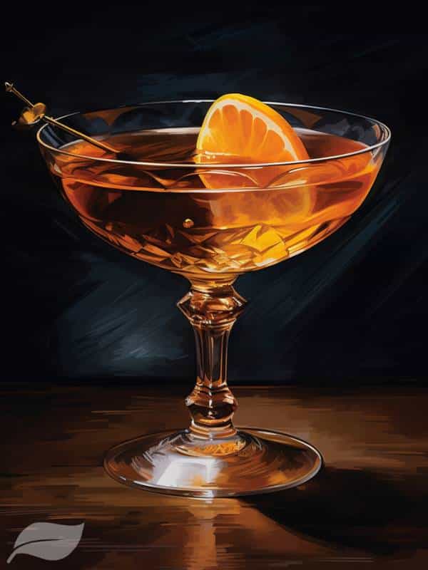 hanky pannky cocktail with a slice of orange
