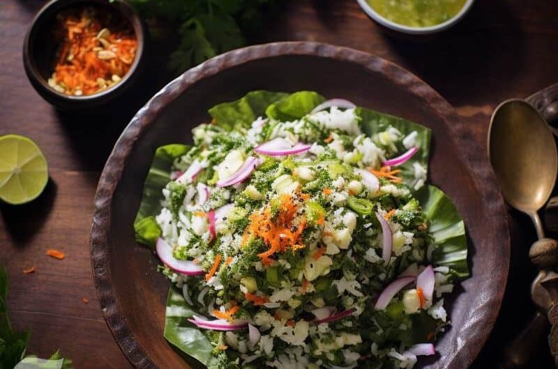 Healthy Gotukola Mallung Recipe: Sri Lankan Salad Side Dish