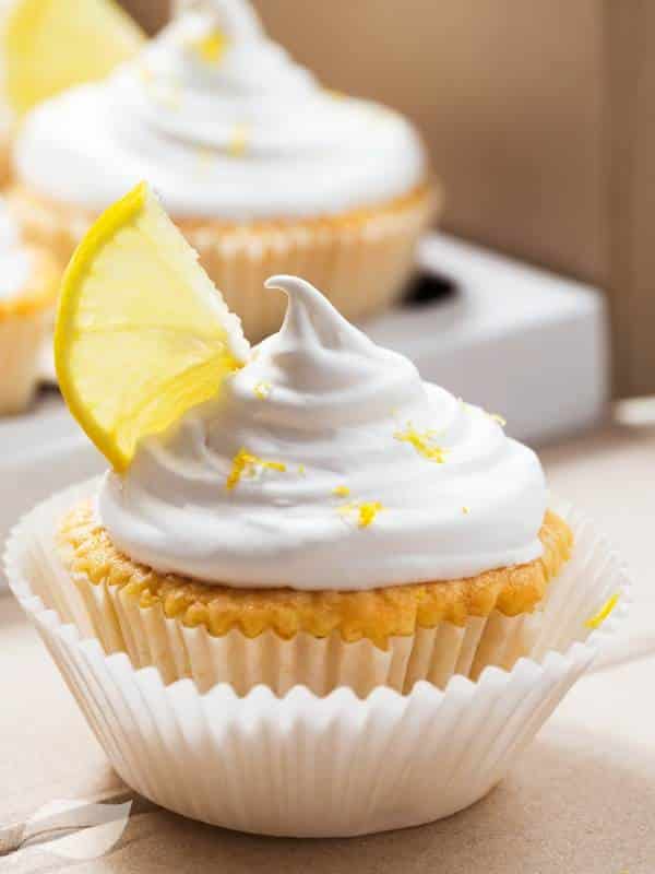 Keto Lemon Lavender Cupcake