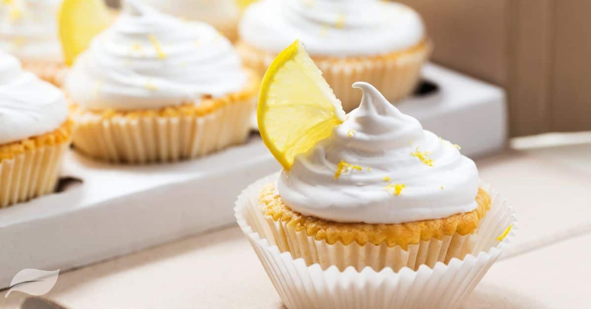 Keto Lemon Lavender Cupcakes