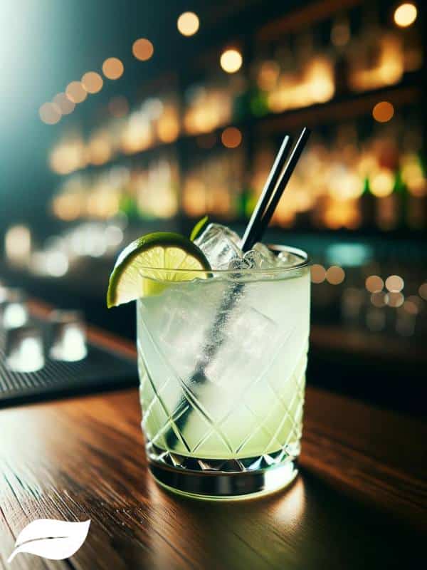 kamikaze cocktail on a wooden bar