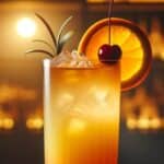 the Classic Sunrise Cocktail in a highball glass,