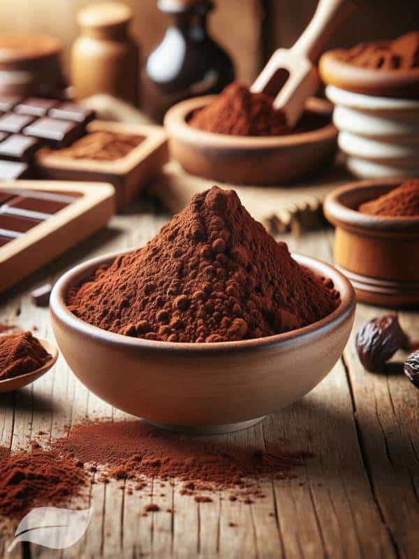 cocoa powder, an ingredient for Traditional Tuscan Panforte.