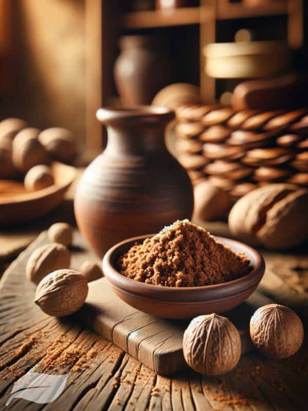 nutmeg, an ingredient for Traditional Tuscan Panforte.